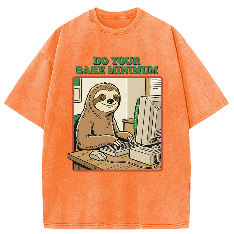 Modecanvas Do Your Bare Minimum DTG Printing Washed T-Shirt