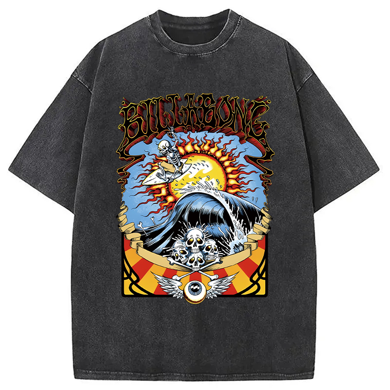 Modecanvas Big Labone Bone DTG Printing Washed T-Shirt