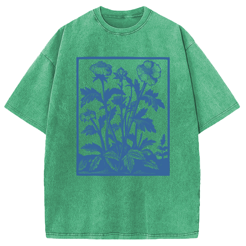 Modecanvas Wildflowers Washed T-Shirt-modecanvas