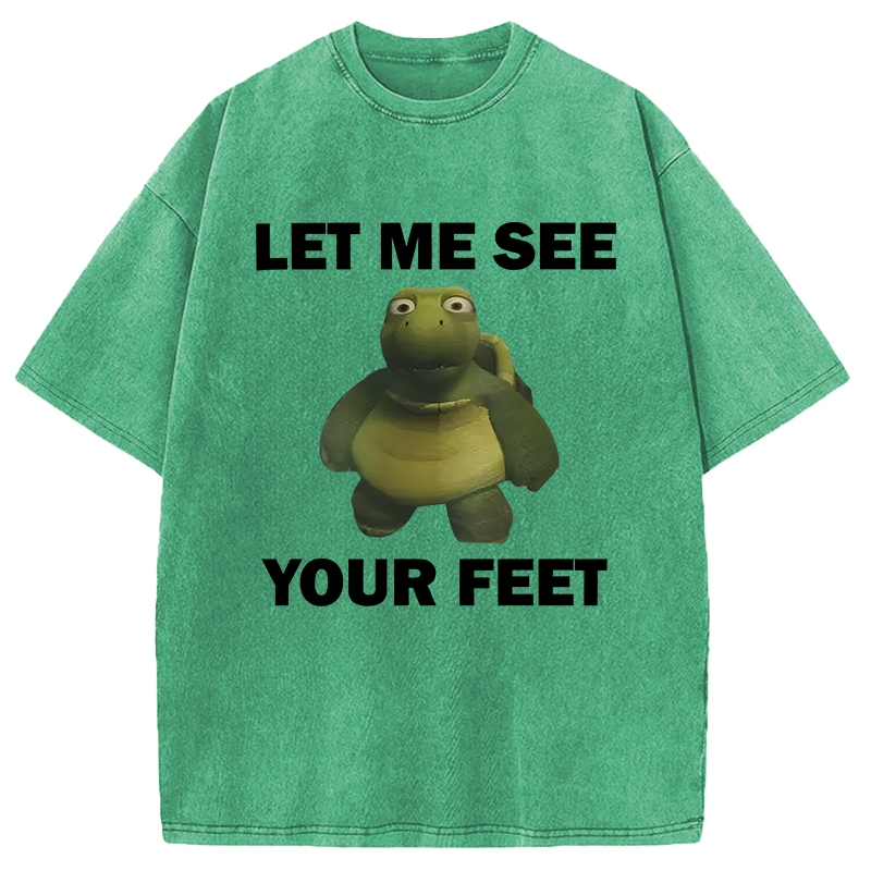 Modecanvas Let Me See Your Feet DTG Printing Washed T-Shirt