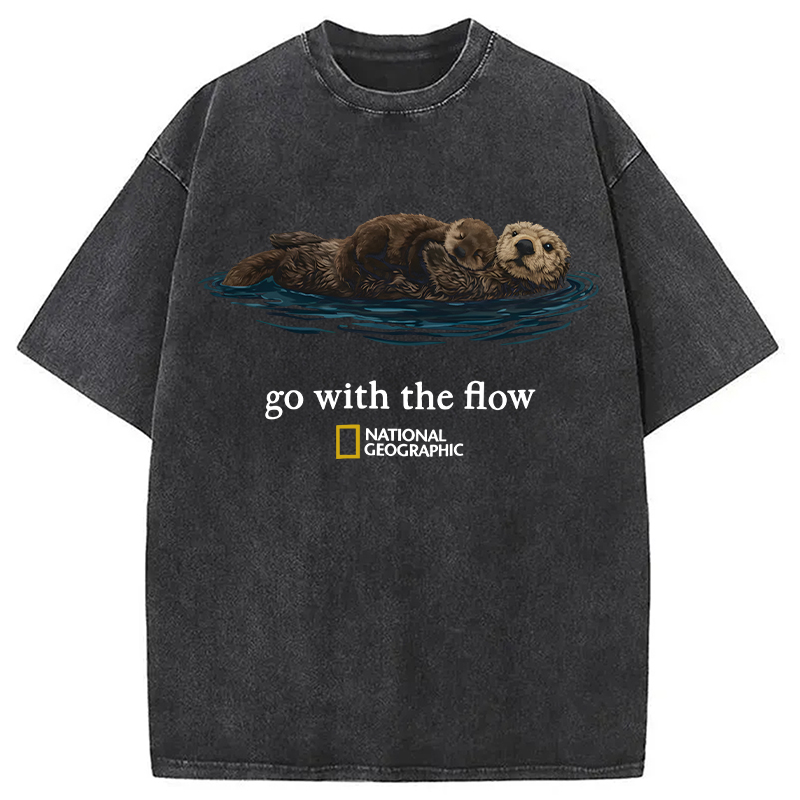 Modecanvas Go With The Flow DTG Printing Washed T-Shirt