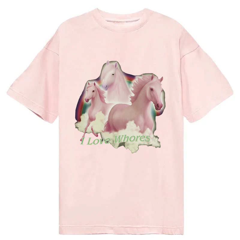 Modecanvas I Love Whores DTG Printing Classic T-Shirt-modecanvas