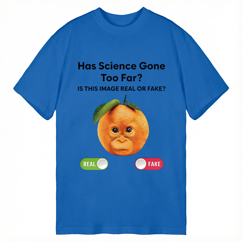 Modecanvas Has Science Gone Too Far Orange Monkey DTG Printing Classic T-Shirt-modecanvas