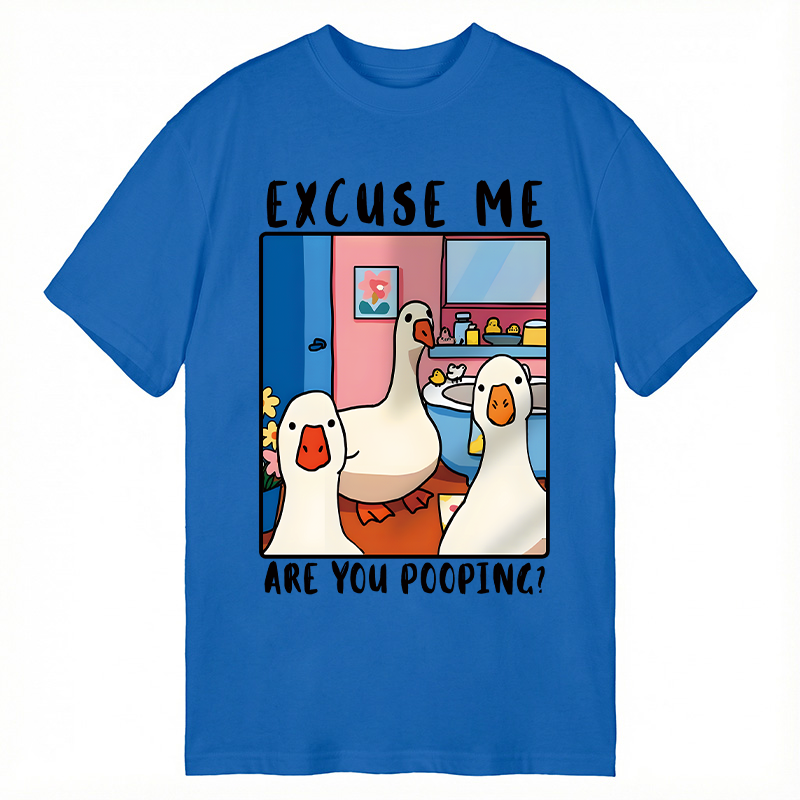 Modecanvas Excuse Me Duck Meme DTG Printing Classic T-Shirt-modecanvas