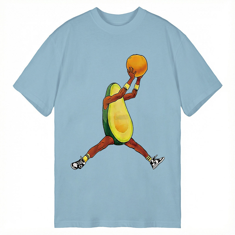 Modecanvas Avocado Basketball DTG Printing Classic T-Shirt-modecanvas