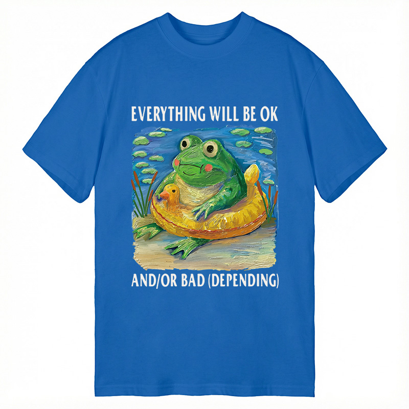Modecanvas Everythings Ok Frog DTG Printing Classic T-Shirt-modecanvas