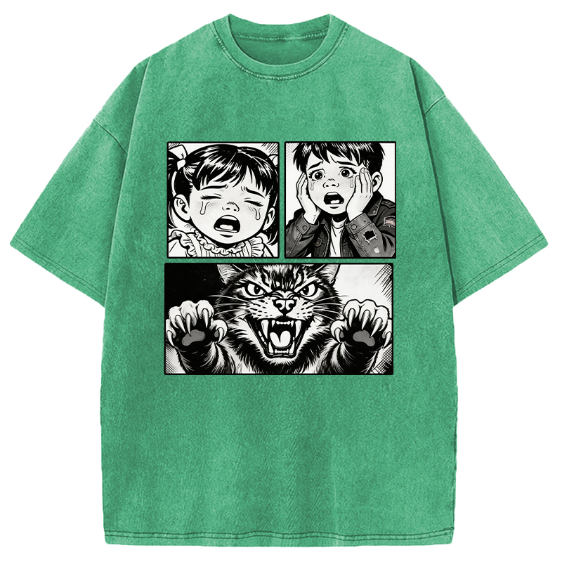 Modecanvas The Last Meow DTG Printing Washed T-Shirt
