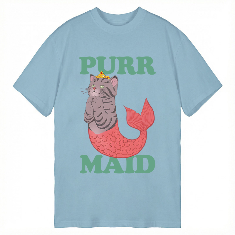 Modecanvas Purr Maid DTG Printing Classic T-Shirt-modecanvas