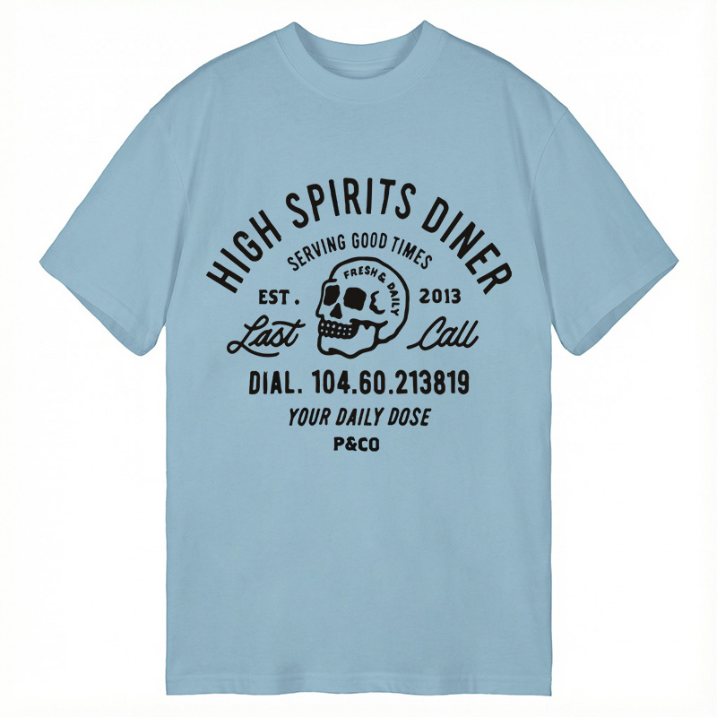 Modecanvas High Spirits Diner DTG Printing Classic T-Shirt-modecanvas
