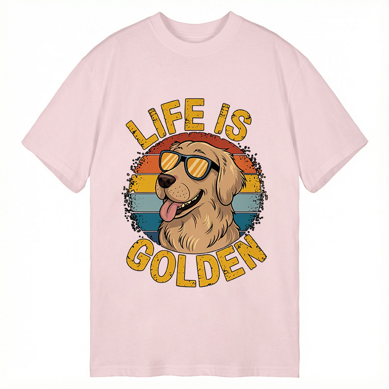 Modecanvas Golden Retriever DTG Printing Classic T-Shirt-modecanvas