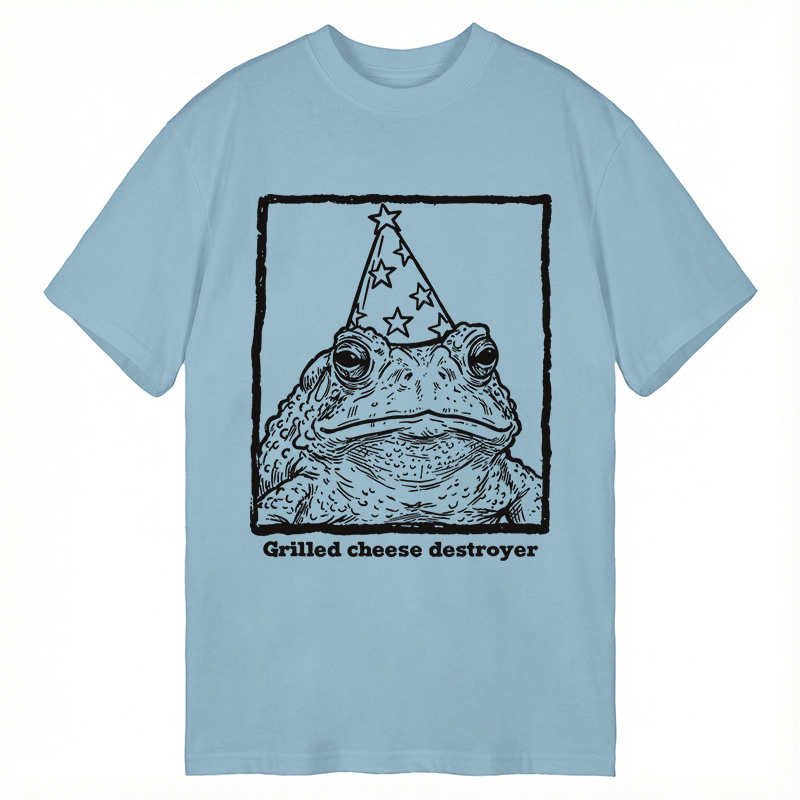 Modecanvas Funny Toad Grilled Cheese DTG Printing Classic T-Shirt-modecanvas