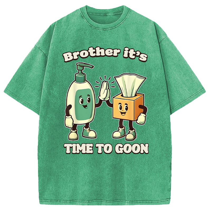 Modecanvas Funny Goon Squad Cleaning Products Meme DTG Printing Washed T-Shirt