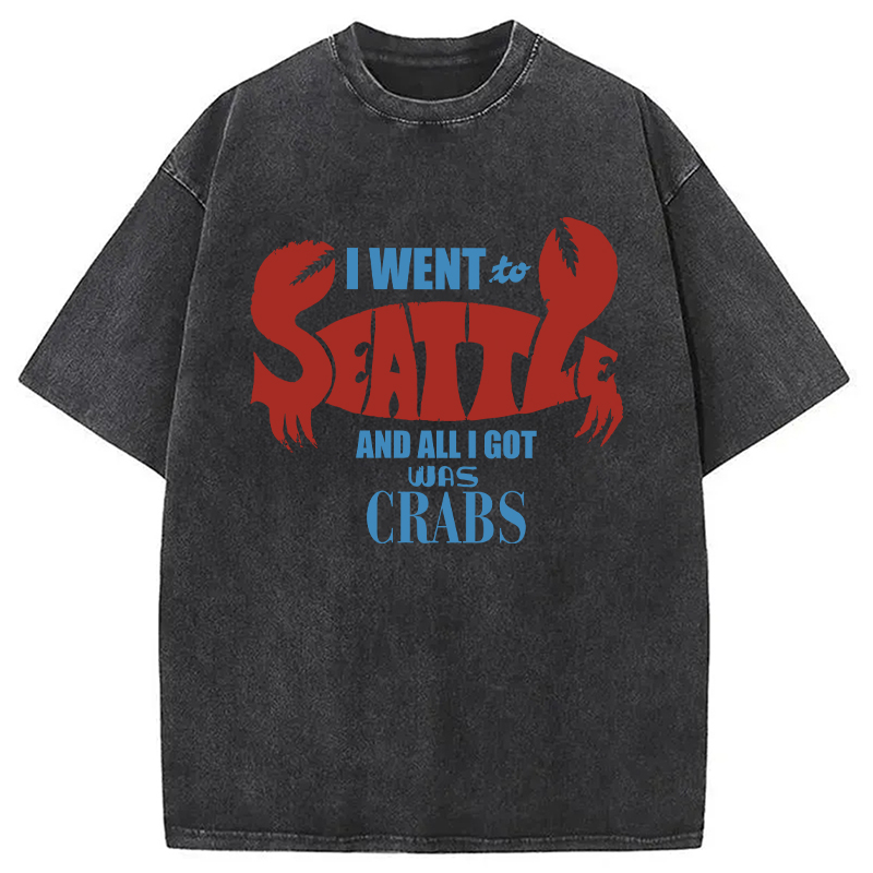 Modecanvas Seattle Crabs DTG Printing Washed T-Shirt