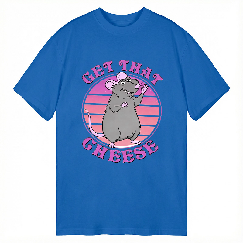 Modecanvas Get That Cheese Funny Rat DTG Printing Classic T-Shirt-modecanvas