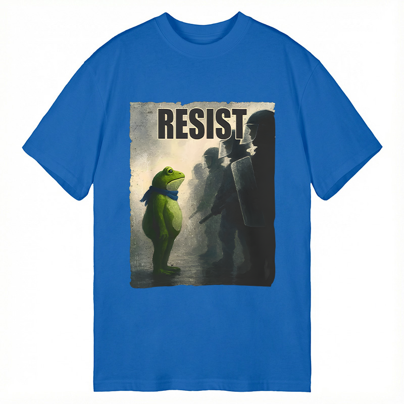 Modecanvas Portland Frog Protest Funny DTG Printing Classic T-Shirt-modecanvas