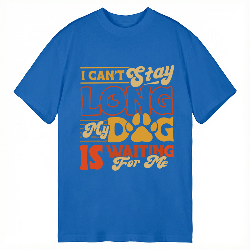 Modecanvas Dog Is Waiting For Me Funny DTG Printing Classic T-Shirt-modecanvas
