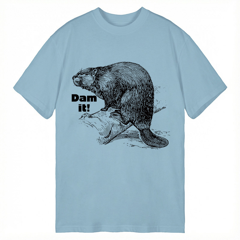 Modecanvas Dam It Beaver DTG Printing Classic T-Shirt-modecanvas