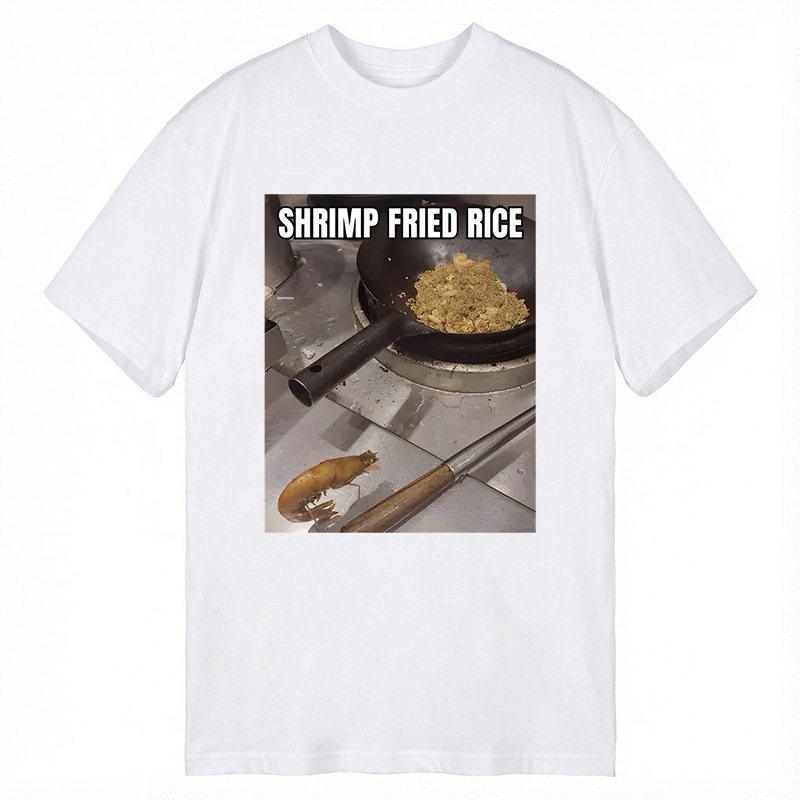 Modecanvas Shrimp Fried Rice Funny DTG Printing Classic T-Shirt-modecanvas