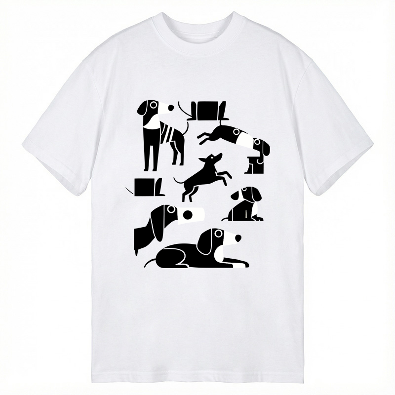 Modecanvas Dachshund Dilemma DTG Printing Classic T-Shirt-modecanvas
