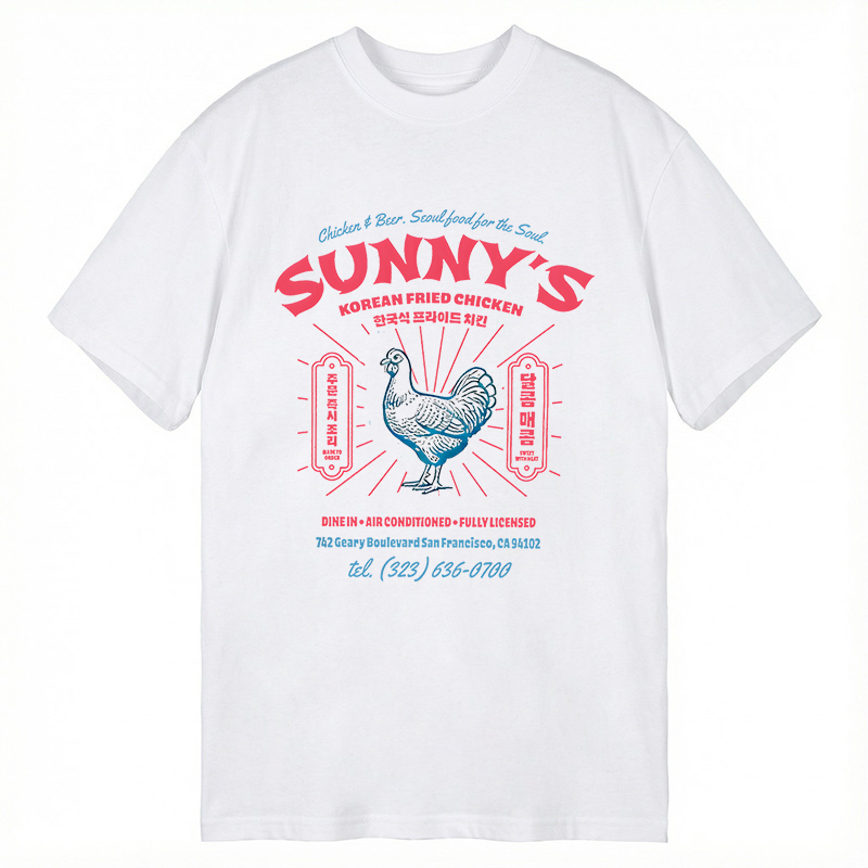 Modecanvas Korean Fried Chicken DTG Printing Classic T-Shirt-modecanvas