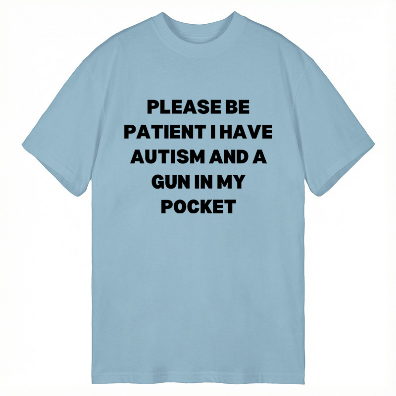 Modecanvas A Gun in My Pocket DTG Printing Classic T-Shirt-modecanvas