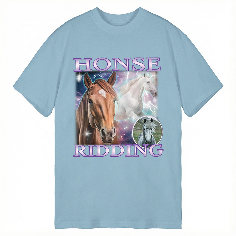 Modecanvas Honse Ridding DTG Printing Classic T-Shirt-modecanvas