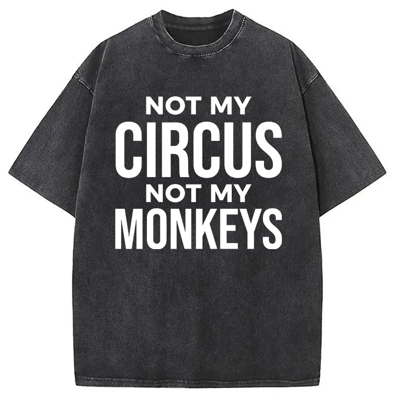 Modecanvas Not My Monkeys DTG Printing Washed T-Shirt