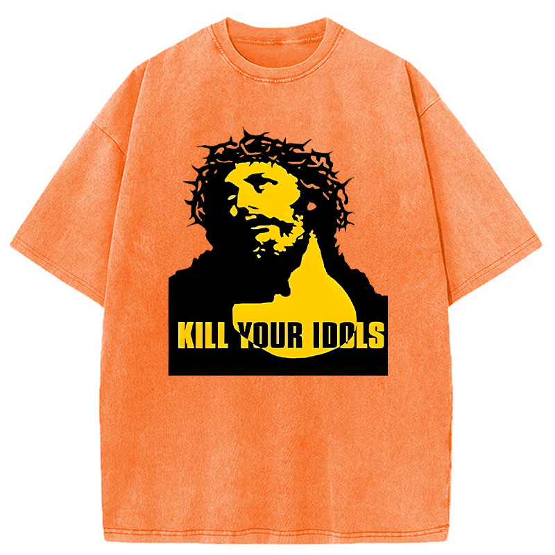 Modecanvas Kill Your Idols DTG Printing Washed T-Shirt