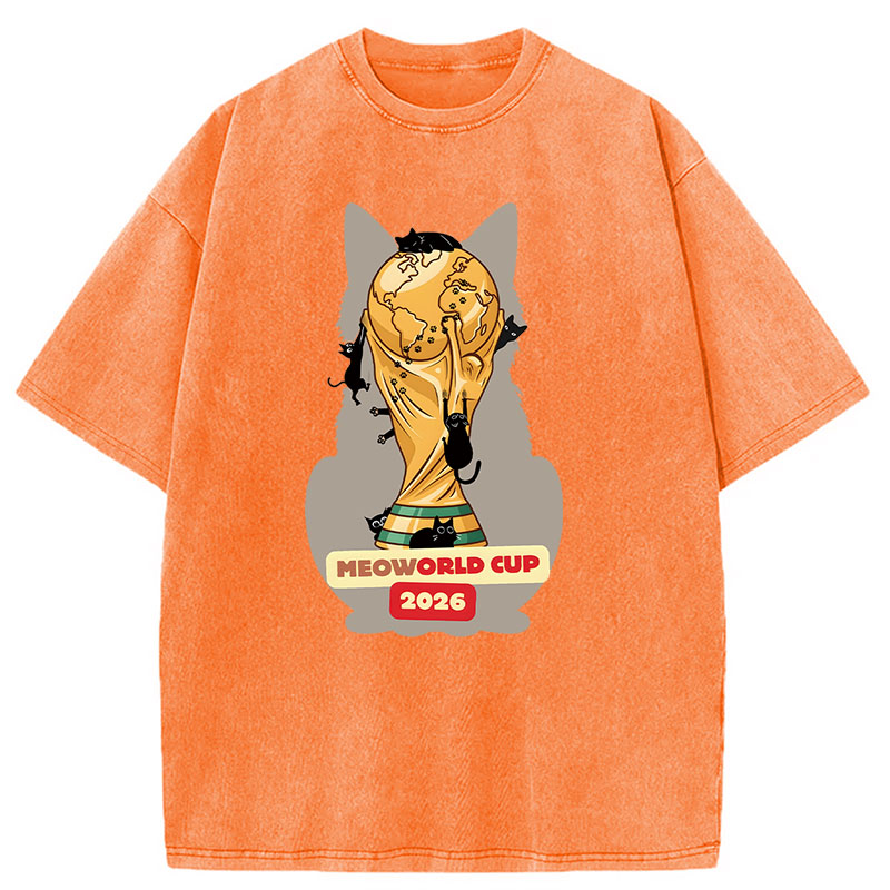 Modecanvas Meoworld Cup 2026 DTG Printing Washed T-Shirt