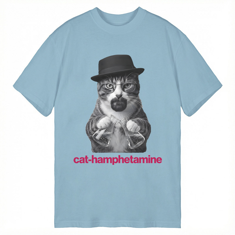 Modecanvas Breaking Bad Inspired Cat DTG Printing Classic T-Shirt-modecanvas