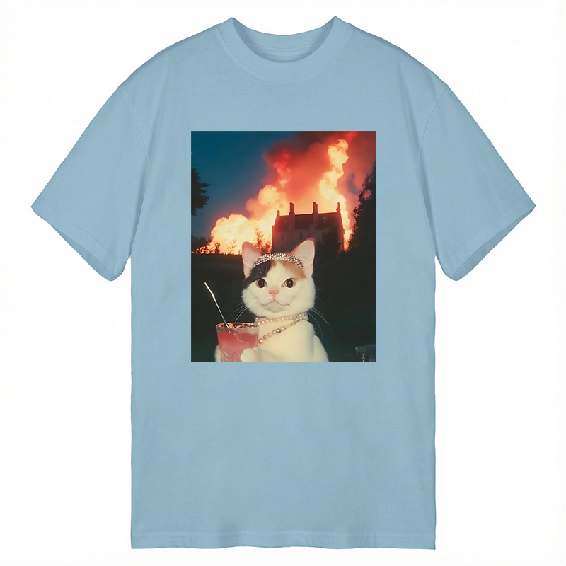Modecanvas Chill Cat Meme DTG Printing Classic T-Shirt-modecanvas