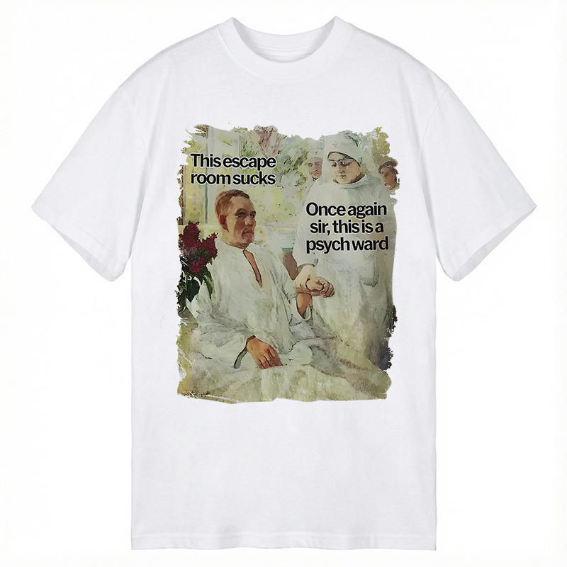 Modecanvas This Escape Room Sucks GenZ Meme DTG Printing Classic T-Shirt-modecanvas