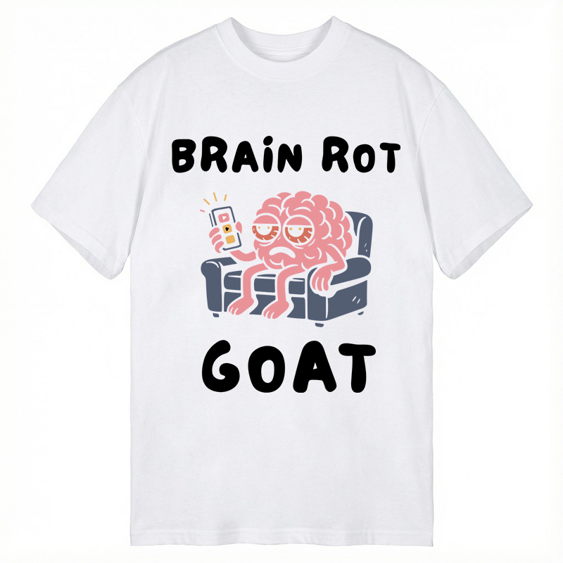 Modecanvas Brain Rot GOAT DTG Printing Classic T-Shirt-modecanvas