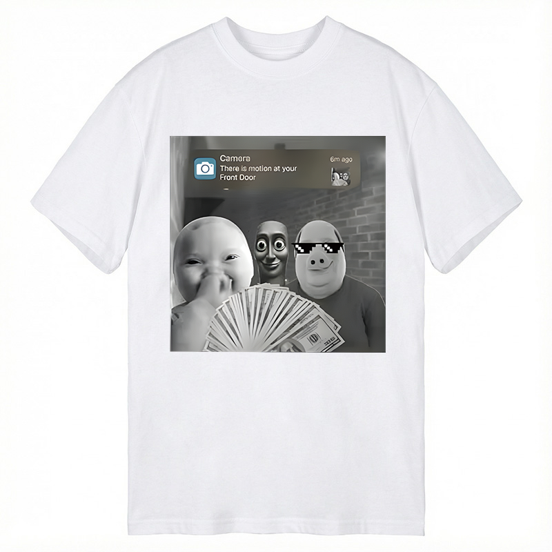 Modecanvas Tung Tung Tung Sahur&John Pork&AI Baby Funny Meme DTG Printing Classic T-Shirt-modecanvas