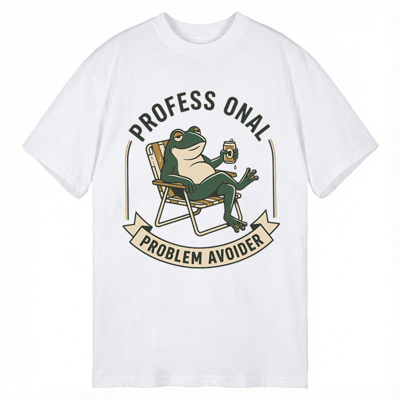 Modecanvas Professional Problem Avoider Frog DTG Printing Classic T-Shirt-modecanvas