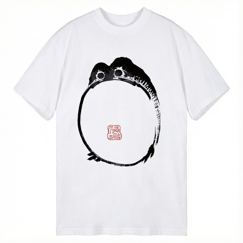 Modecanvas Sad Frog Japanese Art DTG Printing Classic T-Shirt-modecanvas