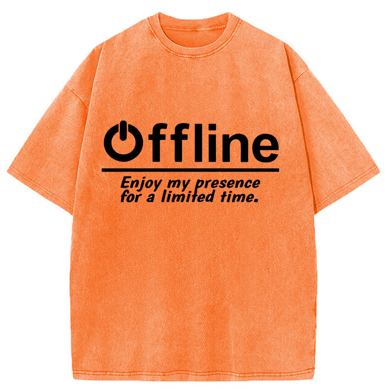 Modecanvas Offline Gamer DTG Printing Washed T-Shirt