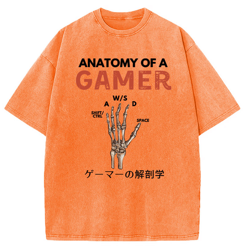 Modecanvas Anatomy of A Gamer DTG Printing Washed T-Shirt
