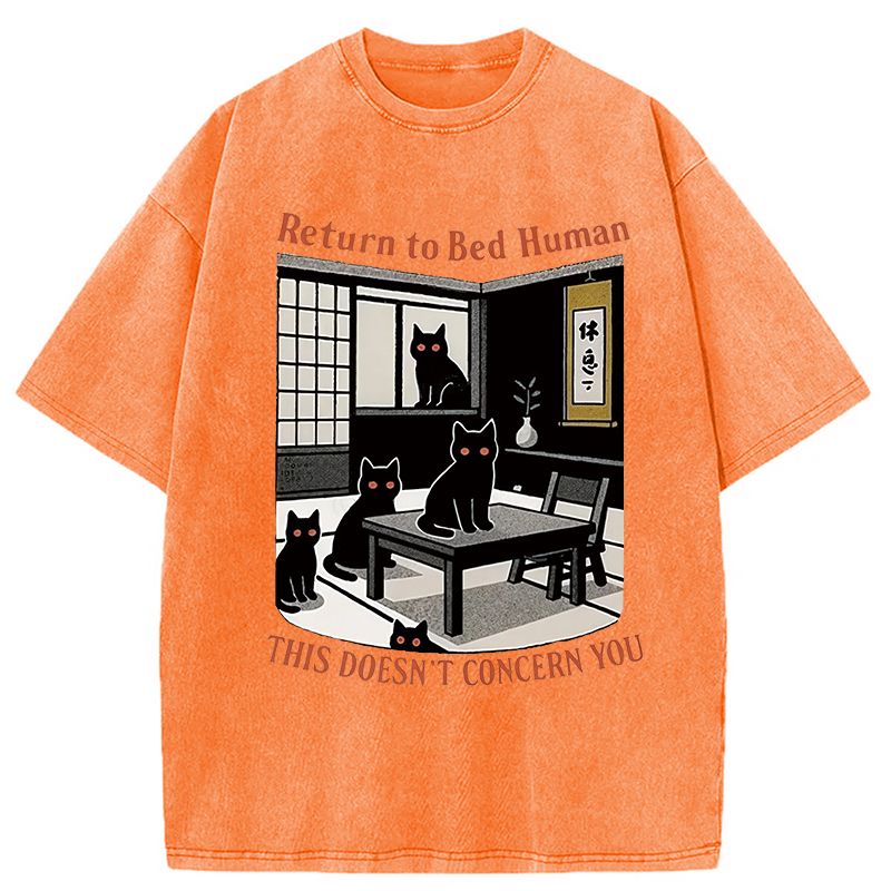 Modecanvas Cats All Over The Room Washed T-Shirt