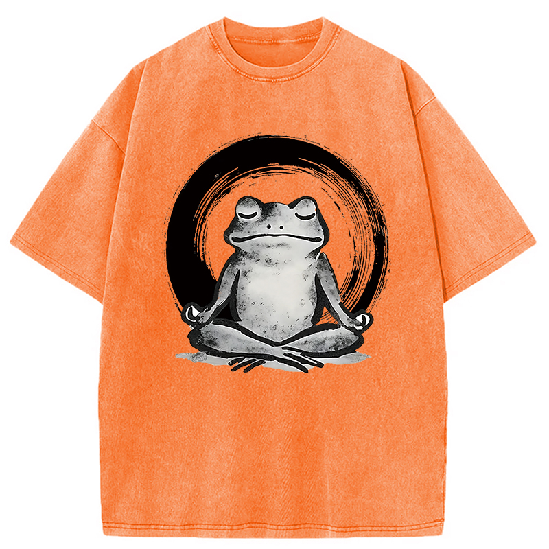 Modecanvas Zen Frog Japan Washed T-Shirt