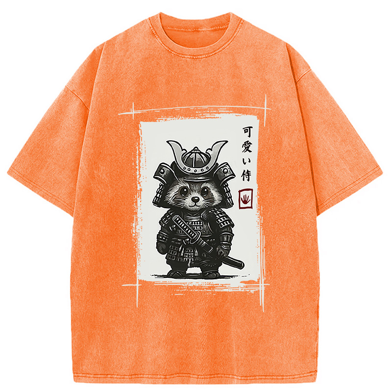 Modecanvas Samurai Baby Raccoon Washed T-Shirt