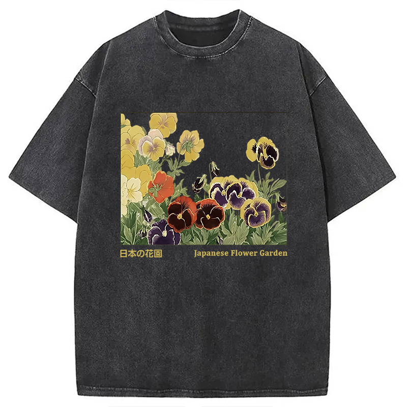 Modecanvas Beautiful Garden Washed T-Shirt