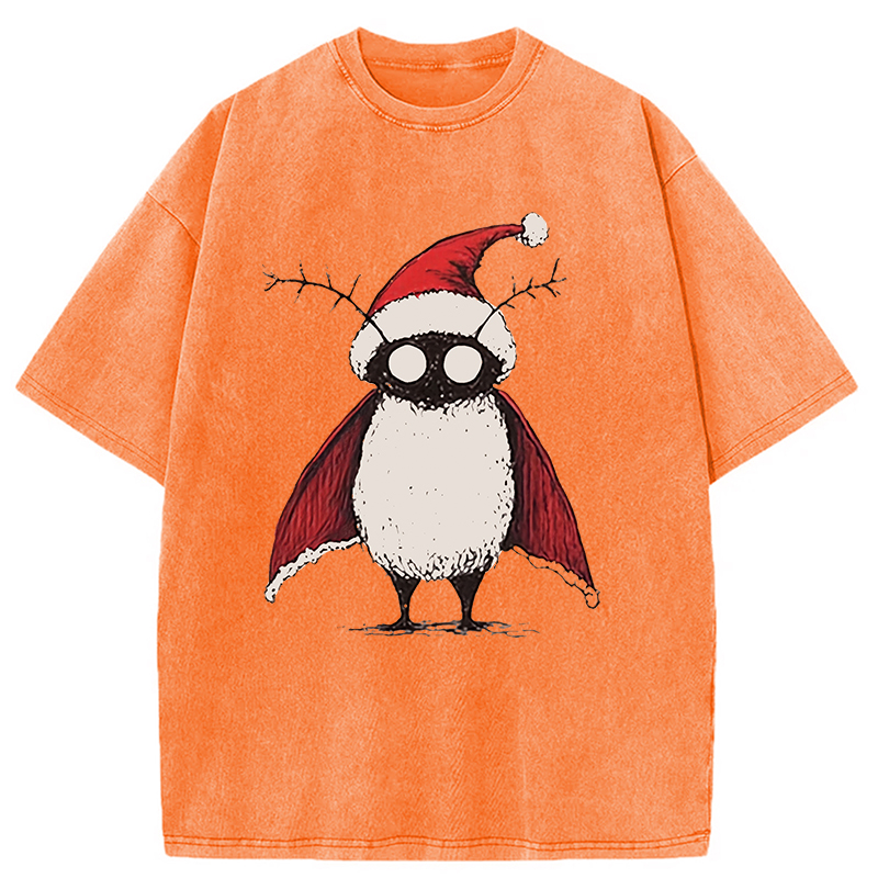 Modecanvas Mothman Christmas Washed T-Shirt