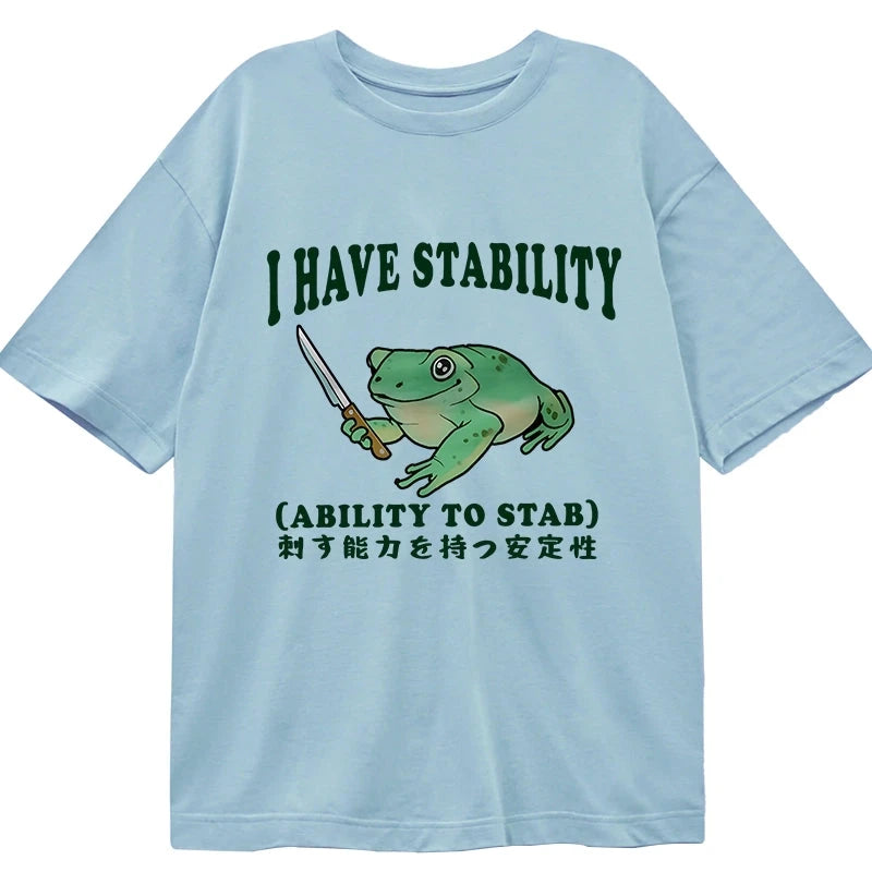 Modecanvas Mentally Stable Assassin Frog DTG Printing Classic T-Shirt-modecanvas