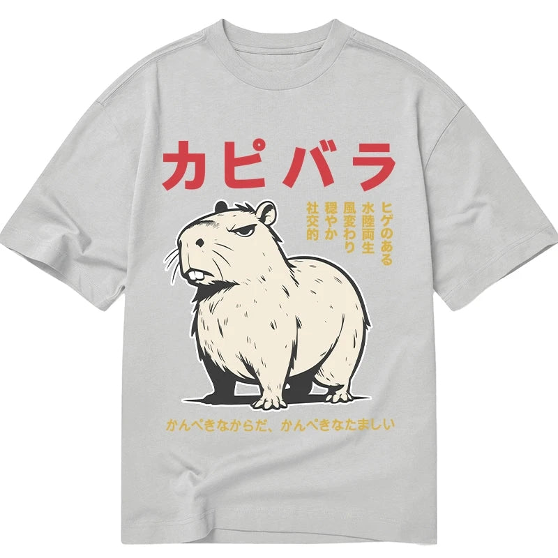 Modecanvas Angry Capybara Japan DTG Printing Classic T-Shirt-modecanvas