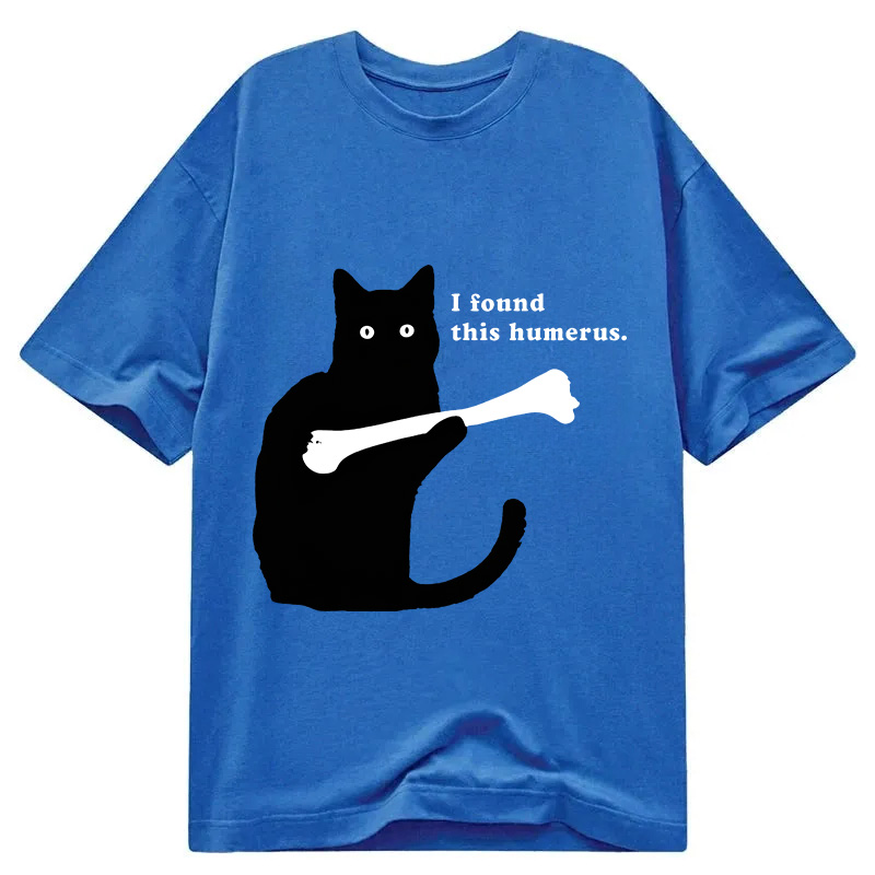 Modecanvas Cat Finds Human Bones DTG Printing Classic T-Shirt-modecanvas