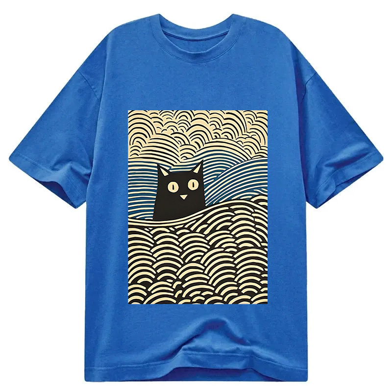 Modecanvas Kawaii Cat Japanese DTG Printing Classic T-Shirt-modecanvas