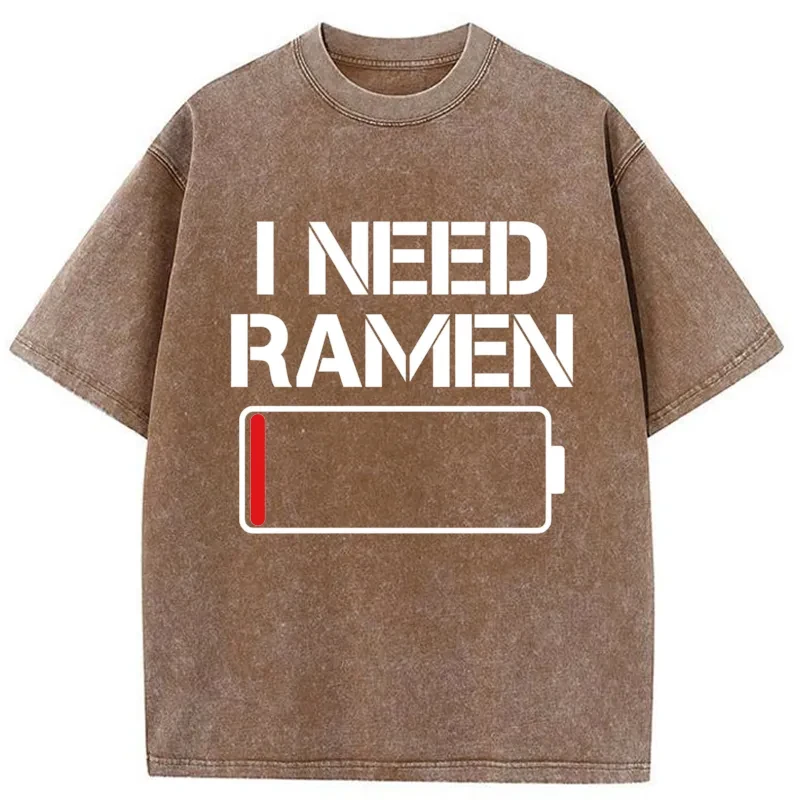 Modecanvas I Need Ramen Washed T-Shirt