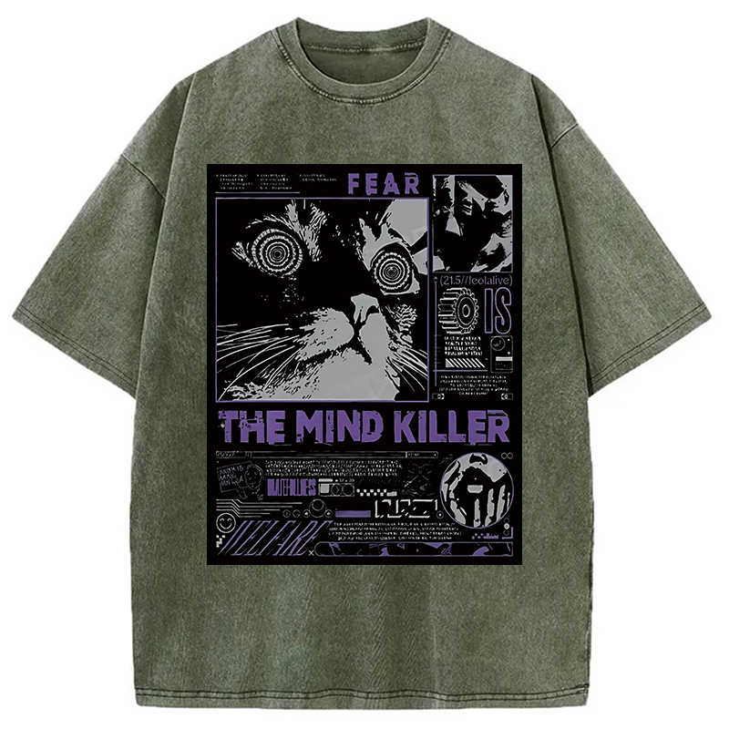 Modecanvas The Mind Killer DTG Printing Washed T-Shirt-modecanvas