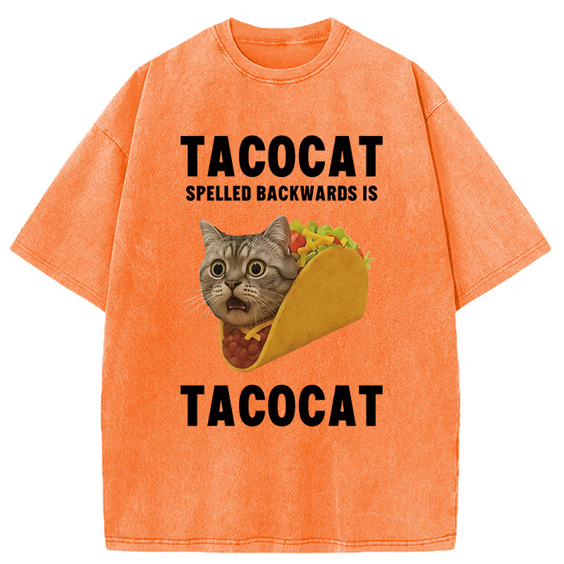 Modecanvas Tacocat Funny Meme Washed T-Shirt